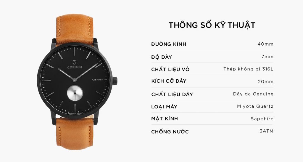 ĐỒNG HỒ THỜI TRANG KASHMIR GUNMETAL - DESERT