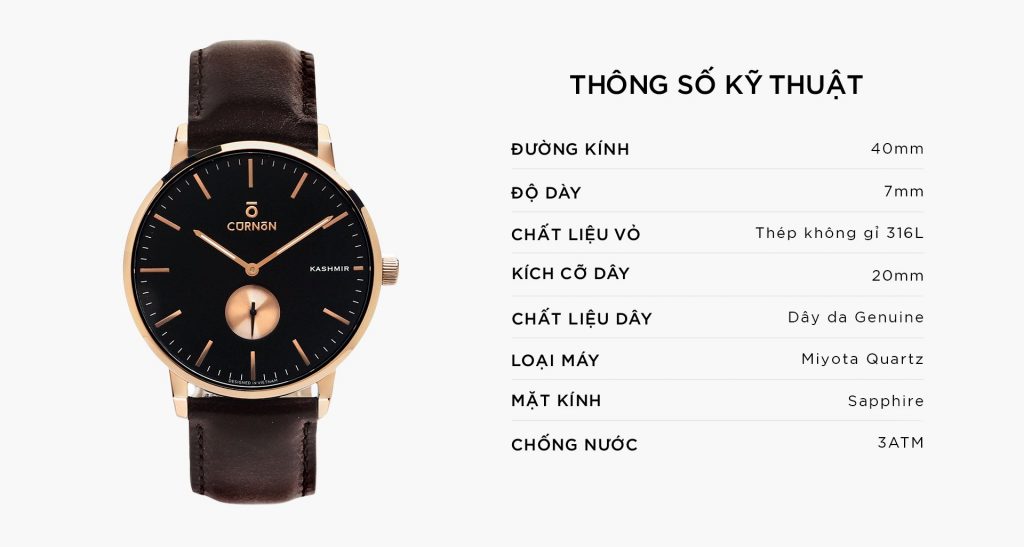 ĐỒNG HỒ THỜI TRANG KASHMIR ROSEGOLD - PORCINI