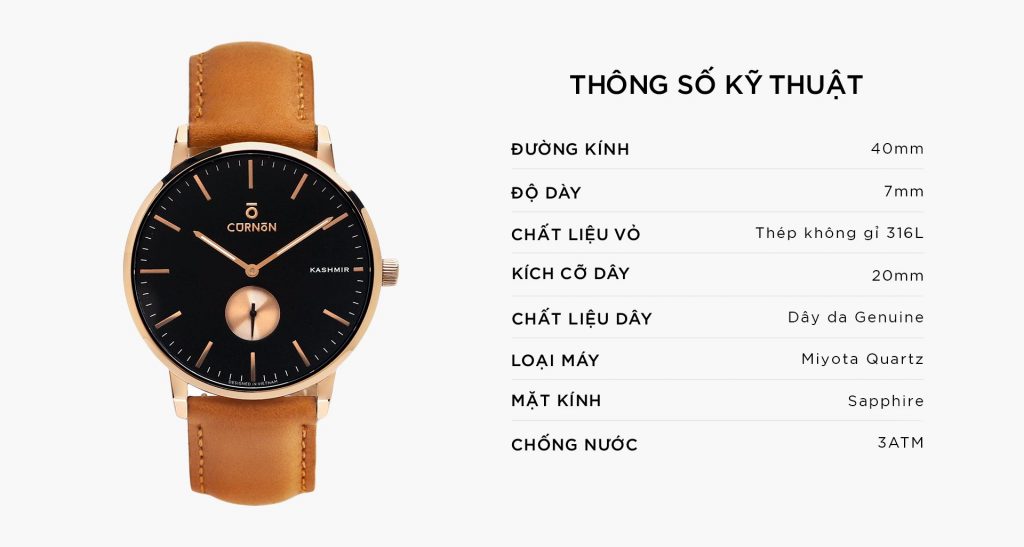 ĐỒNG HỒ THỜI TRANG KASHMIR ROSEGOLD - DESERT