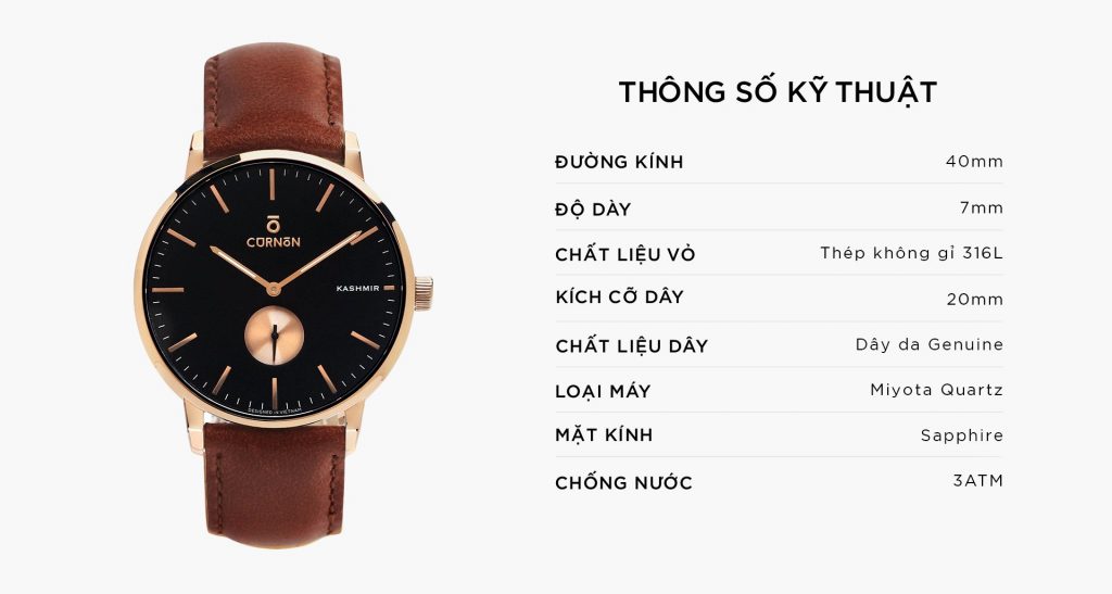 ĐỒNG HỒ THỜI TRANG KASHMIR ROSEGOLD - BARISTA