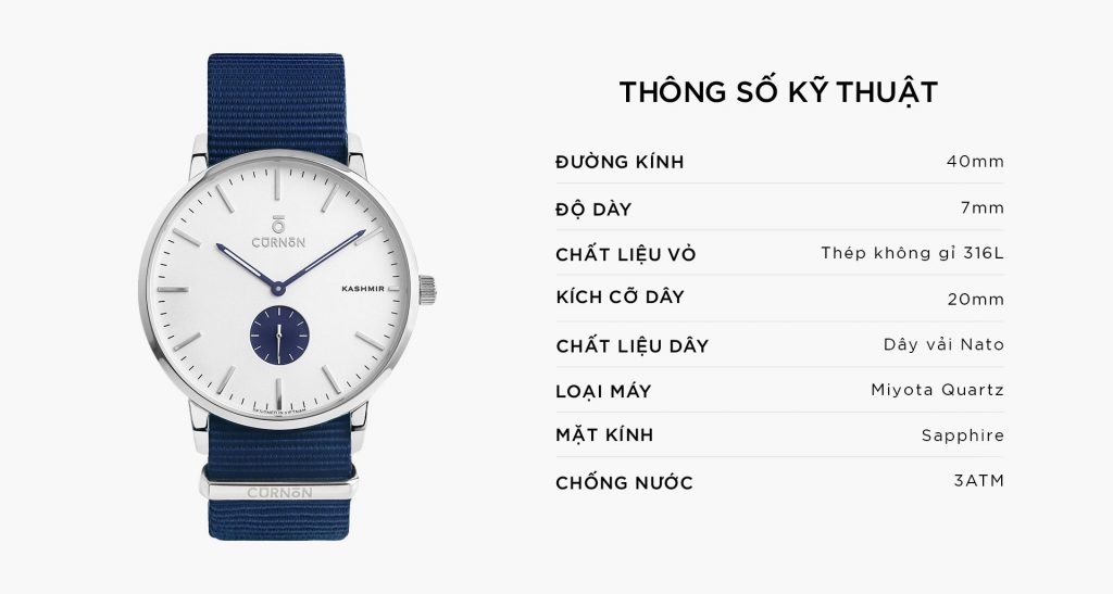 ĐỒNG HỒ THỜI TRANG KASHMIR SILVER - NIGHTFALL