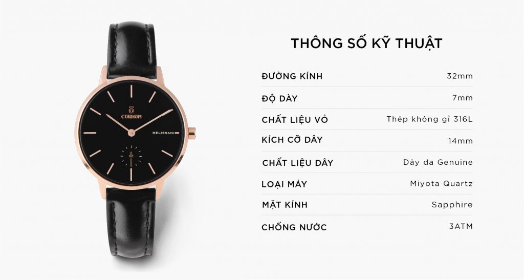 ĐỒNG HỒ THỜI TRANG MELISSANI DAWN