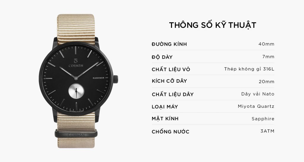 ĐỒNG HỒ THỜI TRANG KASHMIR GUNMETAL - ABALONE