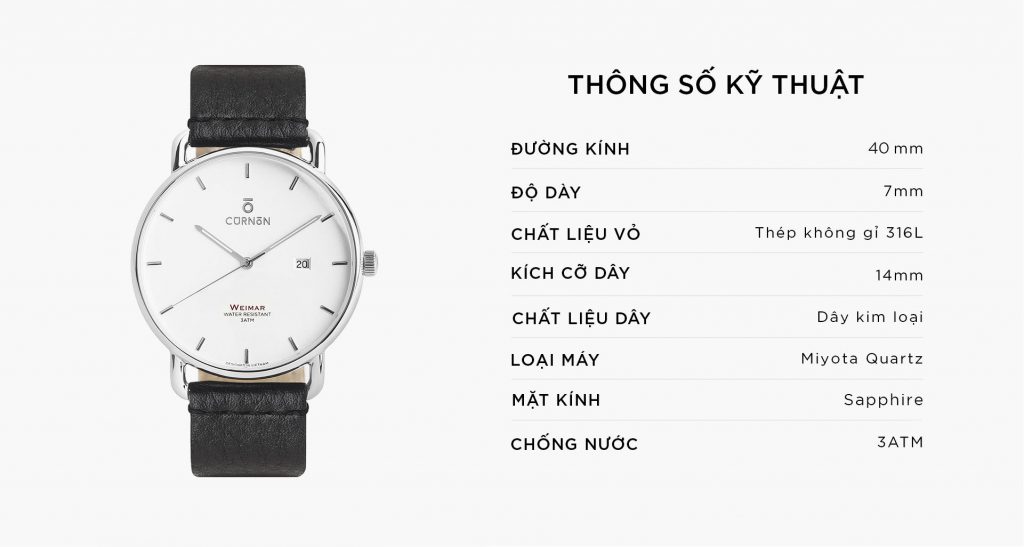 ĐỒNG HỒ THỜI TRANG WEIMAR SILVER - KNIGHT